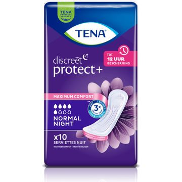 Tena Discreet Normal Night Nachtverbanden 10 Stuks - JUMBO