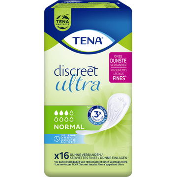 Tena Discreet Ultra Normal Dunne Verbanden 16 Stuks - JUMBO