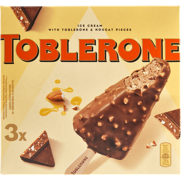 Toblerone Ice Cream with Toblerone & Nougat Pieces - JUMBO