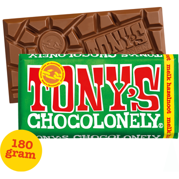 Tony's Chocolonely Melk Chocolade reep Hazelnoot - JUMBO
