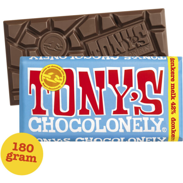 Tony's Chocolonely Reep Donkere Melk 42% - Albert Heijn