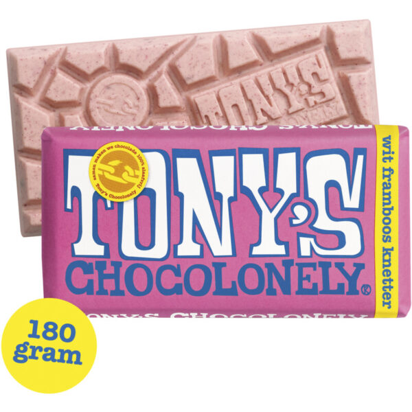 Tony's Chocolonely Reep Wit Framboos Knetter - Albert Heijn
