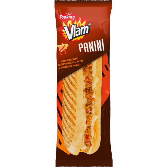 Topking Vlam panini heet gekruid vlees-kaas - Dirk