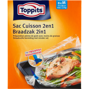 Toppits Braadzak 2in1 M 8 Stuks - JUMBO