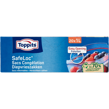 Toppits SafeLoc Diepvrieszakken 1 L 20 Stuks - JUMBO