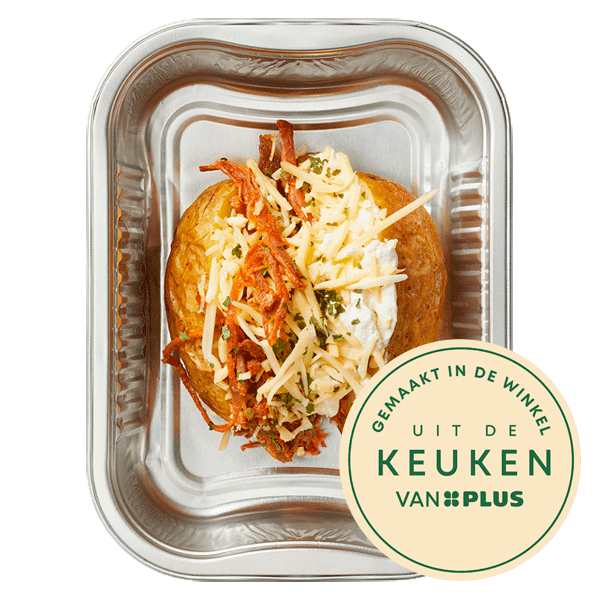 Uit de keuken van Gepofte Aardappel met Pulled Pork - PLUS