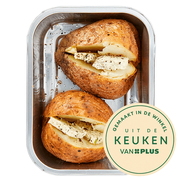 Uit de keuken van Gepofte aardappel met kruidenboter - PLUS