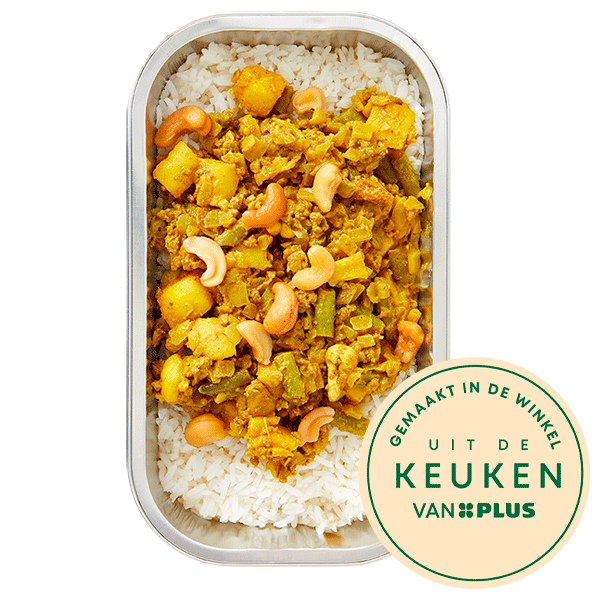 Uit de keuken van PLUS Boboti met witte rijst - PLUS