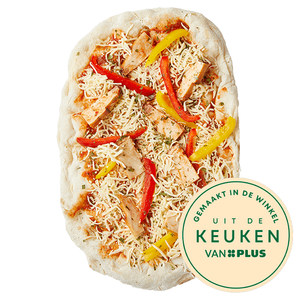 Uit de keuken van PLUS Pinsa BBQ Chicken - PLUS