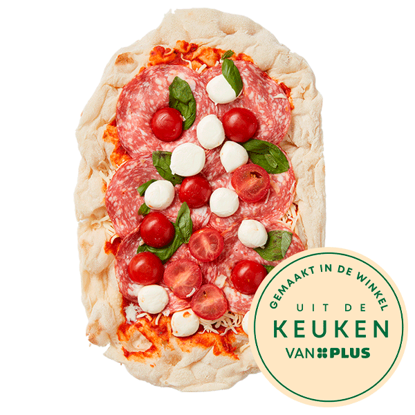 Uit de keuken van PLUS Pinsa Salami - PLUS