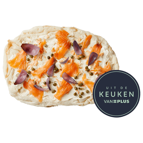 Uit de keuken van PLUS Pinsa gerookte zalm - PLUS