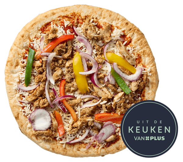 Uit de keuken van PLUS Pizza Kip Shoarma - PLUS