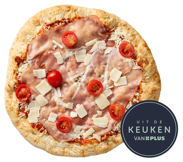 Uit de keuken van PLUS Pizza Prosciutto - PLUS
