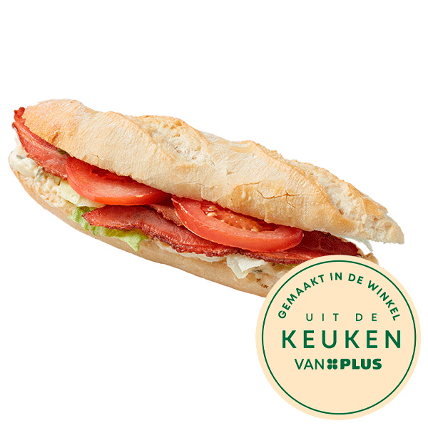 Uit de keuken van PLUS Witte baguette kaas bacon - PLUS