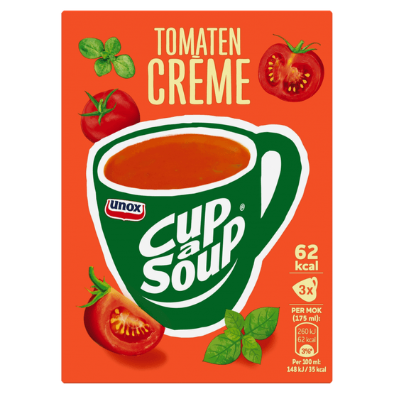 Unox Cup-a-soup tomaat crème 3 stuks - Dirk