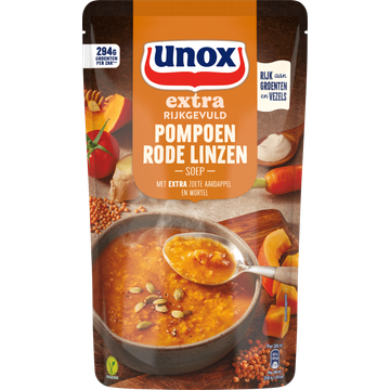 Unox Extra Rijkgevuld Soep In Zak Pompoen Rode Linzen - JUMBO