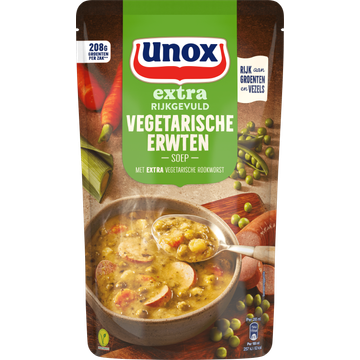 Unox Extra Rijkgevuld Soep In Zak Vegetarische Erwten - JUMBO