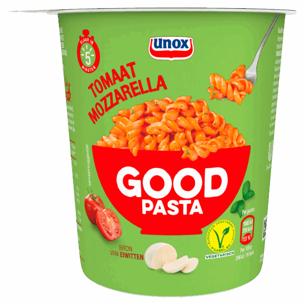Unox Good Pasta Tomaat Mozzarella - PLUS
