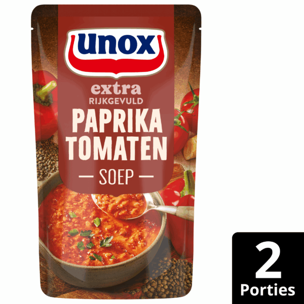 Unox Soep in zak rijkgevuld paprika tomaat - PLUS