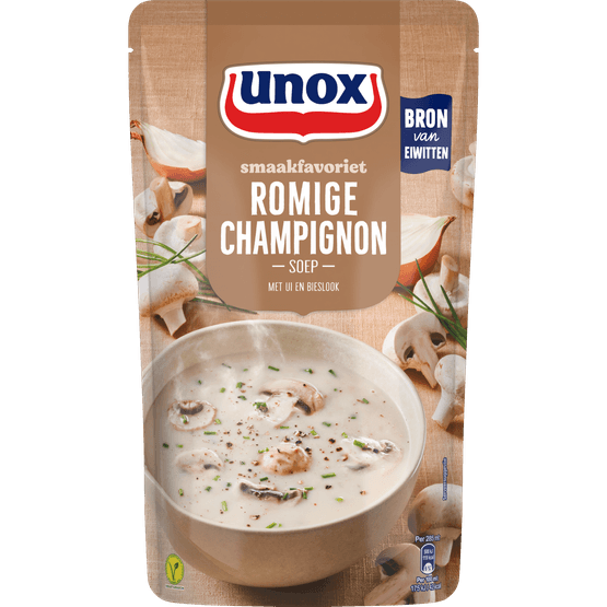 Unox Soep in zak romige champignonsoep - Dirk