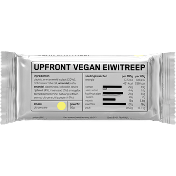 Upfront Vegan Eiwitreep Citroencake - JUMBO