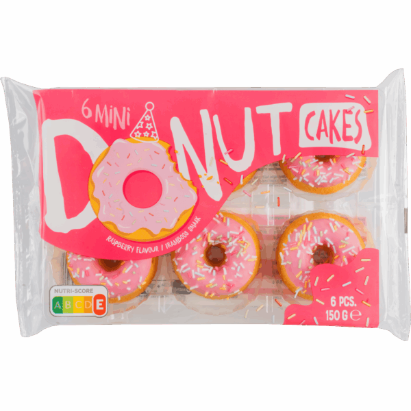 Van Dijk Donut cakejes Framboos - PLUS