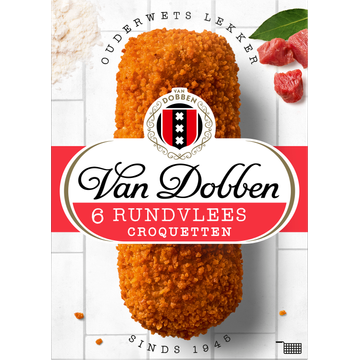 Van Dobben Rundvlees Croquetten 6 x 80 g - JUMBO
