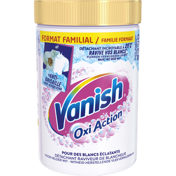 Vanish Oxi Action Whitening Booster Poeder - Vlekverwijderaar Voor Witte Was - JUMBO