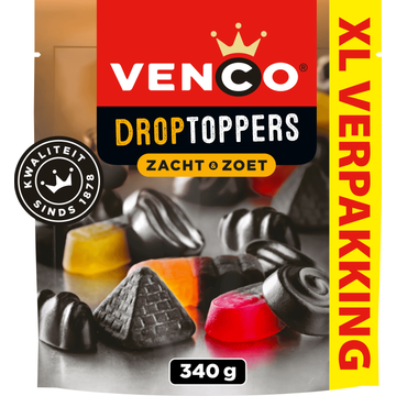 Venco Droptoppers Zacht & Zoet XL - JUMBO