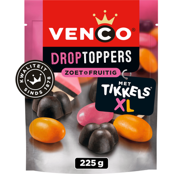 Venco Droptoppers Zoet & Frutig met Tikkels XL - JUMBO