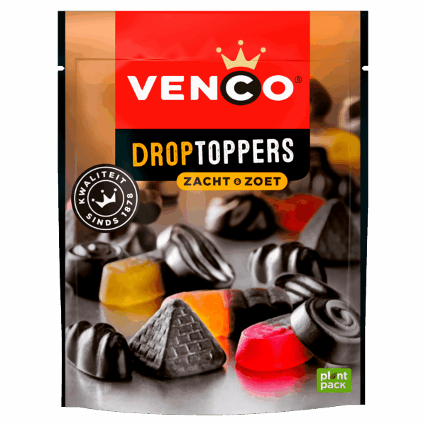 Venco Droptoppers zacht & zoet - PLUS