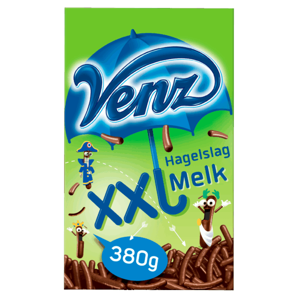 Venz Chocoladehagelslag XXL melk - PLUS