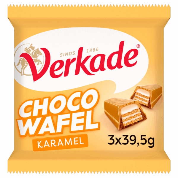Verkade Chocowafel Karamel 3-pack - PLUS