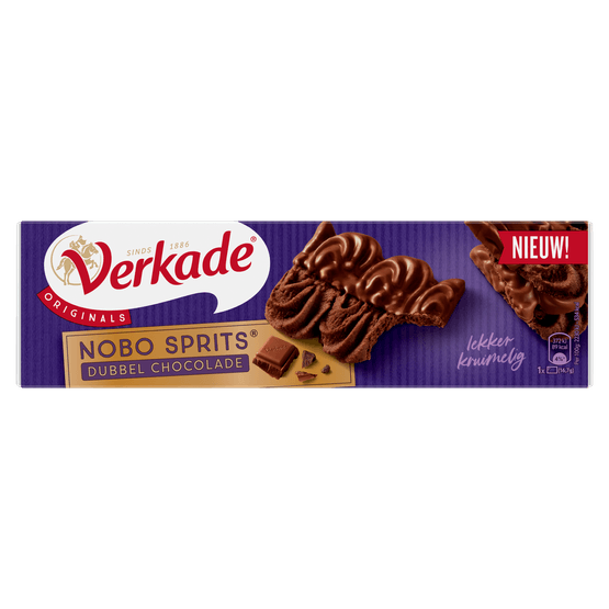 Verkade Nobo sprits dubbel chocolade - Dirk