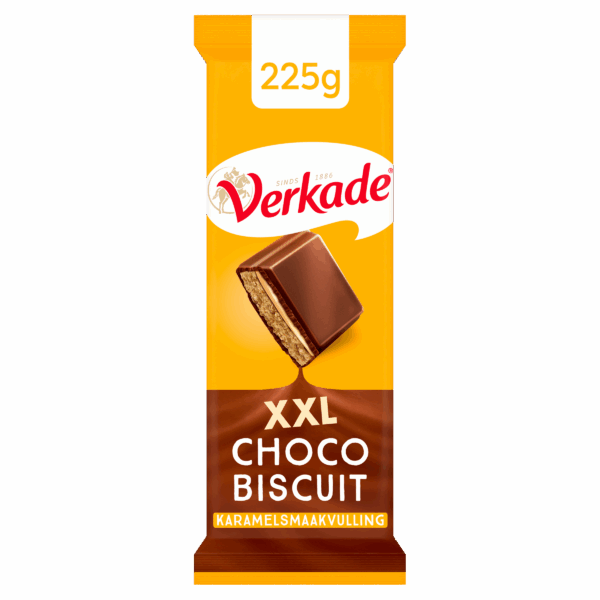 Verkade XXL Choco biscuit karamel - PLUS
