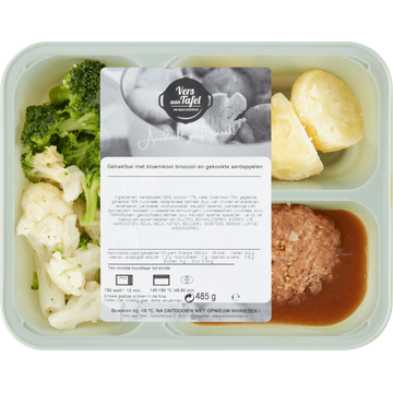 Vers Aan Tafel Gehaktbal met Bloemkool Broccoli en Gekookte Aardappelen - JUMBO