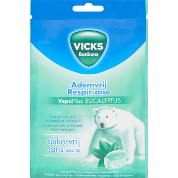 Vicks Bonbons Ademvrij VapoPlus Eucalyptus Suikervrij - JUMBO