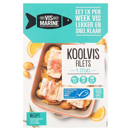 Vis Marine Koolvisfilet 4 stuks - Dirk