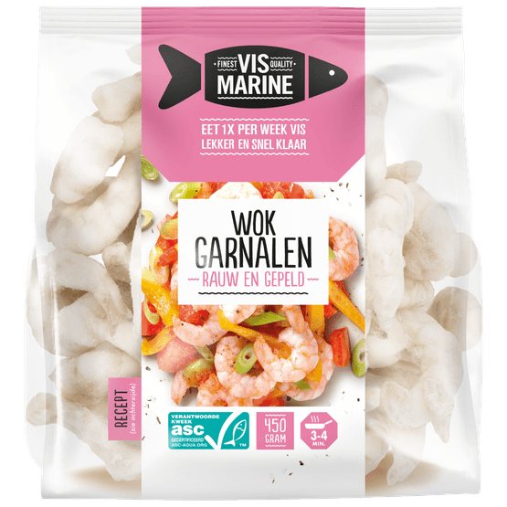 Vis Marine Wok garnalen rauw en gepeld - Dirk