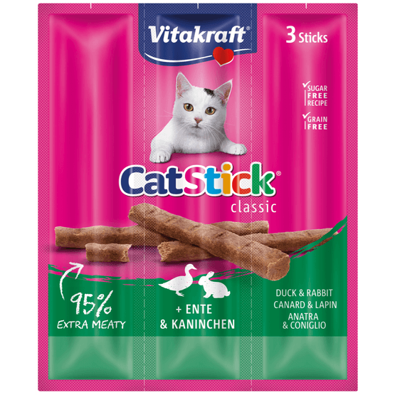 Vitakraft Kattensnacks stick mini eend-konijn - Dirk