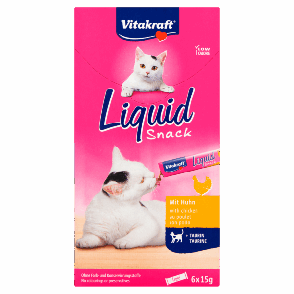Vitakraft Liquid snack kip & taurine - PLUS