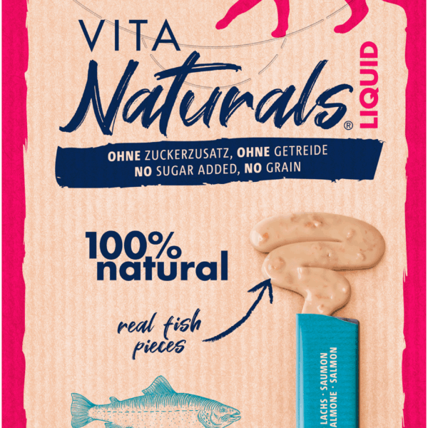 Vitakraft Naturals liquid snack zalm - PLUS
