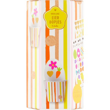 Vrolijke Eierdopjes 6 Stuks - JUMBO
