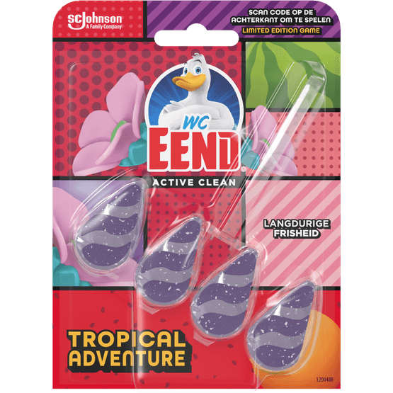 WC-eend Toiletblok houder active clean tropical adventur - Dirk
