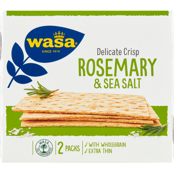 Wasa Delicate Crisp Rosemary & Sea Salt - JUMBO