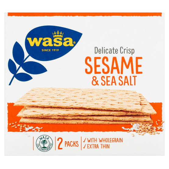 Wasa Delicate crisp sesame & sea salt - Dirk