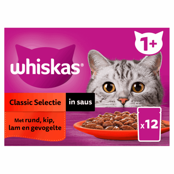 Whiskas 1+ Classic - Selectie in saus - PLUS