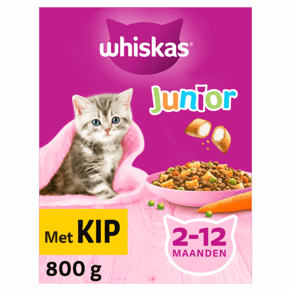 Whiskas Droog Junior Kip - PLUS