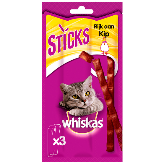 Whiskas Kattensnacks sticks rijk aan kip - Dirk