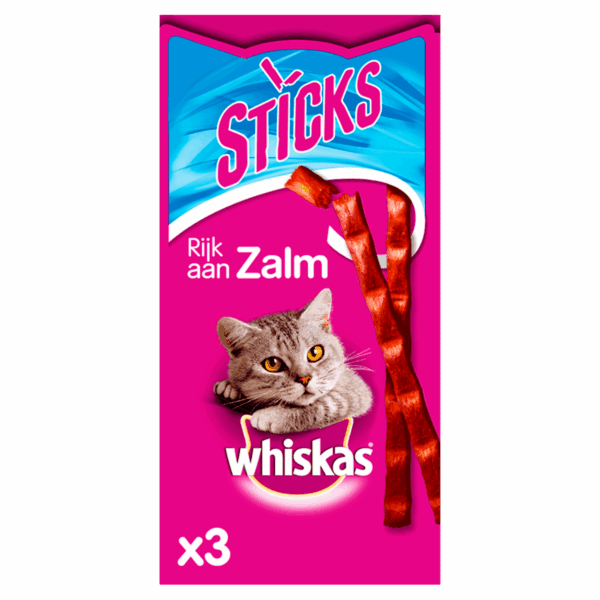 Whiskas Sticks Zalm Kattensnack - PLUS
